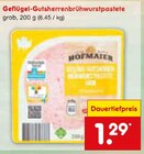 Geflügel-Gutsherrenbrühwurstpastete Angebote von Hofmaier bei Netto Marken-Discount Bremerhaven für 1,29 €