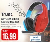 GXT 416S ZIROX Gaming Headset Angebote von Trust bei Kaufhaus Stolz Bremerhaven für 16,99 €