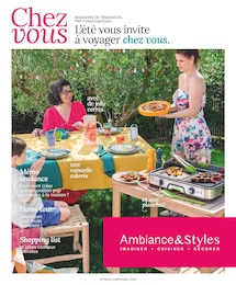 Catalogue Meubles & Décoration Ambiance & Styles en cours à Lyon et alentours, Chez vous l'été vous invite à voyager chez vous., 8 pages, 15/05/2024 - 31/08/2024