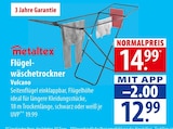 Flügelwäschetrockner Vulcano im Angebot bei famila Nordost in Gifhorn Flügelwäschetrockner Vulcano Angebote von Metaltex bei famila Nordost Gifhorn für 12,99 €