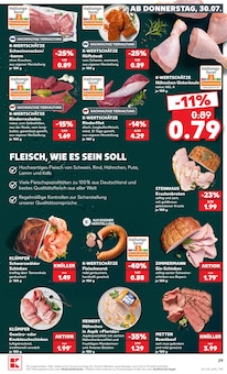 Rindfleisch im Kaufland Prospekt "Hier bin ich richtig" mit 75 Seiten (Augsburg)