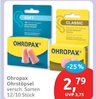 Ohrstöpsel von Ohropax für 2,79 € bei budni im Angebot Ohrstöpsel von Ohropax im aktuellen budni Prospekt