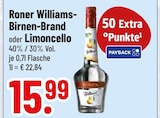 Williams-Birnen-Brand von Roner im aktuellen Trinkgut Prospekt