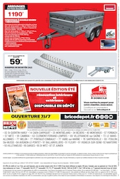 Promos Remorque dans le catalogue "CHANTIERS D'ÉTÉ À PRIX DÉPÔT" de Brico Dépôt Remorque en promo dans le catalogue Brico Dépôt à la page 20