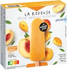 5 bâtonnets pêche abricot verveine - PICARD - Picard 5 bâtonnets pêche abricot verveine - PICARD à 2,99 € dans le catalogue Picard