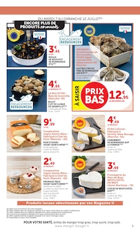 Promotion Huîtres dans le prospectus Super U, valable du 07/07/2026 au 19/07/2026 Promo Huîtres dans le catalogue Super U du moment à la page 5