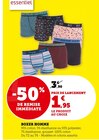 Boxer homme - Essentiel en promo chez Super U Antibes à 1,95 €