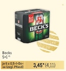 Becks 5+1 Angebote bei Metro Ettlingen für 4,11 €