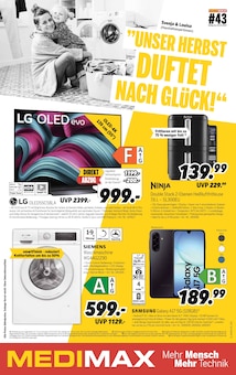 MEDIMAX Prospekt der Woche "UNSER HERBST DUFTET NACH GLÜCK" Seite 1, 17.10.2025 bis 24.10.2025 für Merseburg Aktueller MEDIMAX Prospekt "UNSER HERBST DUFTET NACH GLÜCK" Seite 1 von 9 Seiten für Merseburg