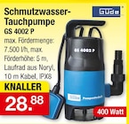 Schmutzwasser-Tauchpumpe im Angebot bei Zimmermann in Bremen Schmutzwasser-Tauchpumpe Angebote von Güde bei Zimmermann Bremen für 28,88 €