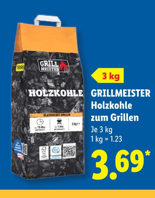 Holzkohle zum Grillen