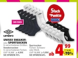 UNISEX SNEAKER- oder SPORTSOCKEN Angebote von umbro bei Marktkauf Friedrichshafen für 4,99 €