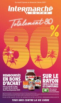 Prospectus Intermarché de la semaine "Totalement 80 80%" avec 1 pages, valide du 21/01/2025 au 02/02/2025 pour La Rochelle et alentours