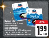 Feta oder Schafskäse Angebote von Olympus bei E center Jena für 1,99 €