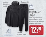 Regenhose Angebote von CRANE bei ALDI Nord Wolfsburg für 12,99 €