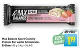 Sport Crunchy Protein Bar weiße Schokolade-Erdbeer Angebote von Max Balance bei E center Rottenburg für 1,19 €