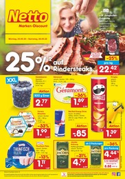 Netto Marken-Discount Prospekt für Bornheim, Rheinl: 25% auf Rindersteaks, 41 Seiten, 23.05.2022 - 28.05.2022