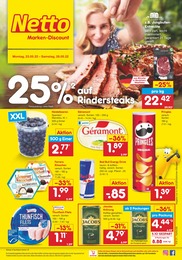 Netto Marken-Discount Prospekt für Düren mit 41 Seiten Netto Marken-Discount Prospekt für Düren: "25% auf Rindersteaks", 41 Seiten, 23.05.2022 - 28.05.2022