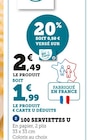100 SERVIETTES - U - Super U 100 SERVIETTES - U à 1,99 € dans le catalogue Super U