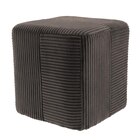 Pouf carre velours cotele large en promo chez B&M Tours à 19,99 €