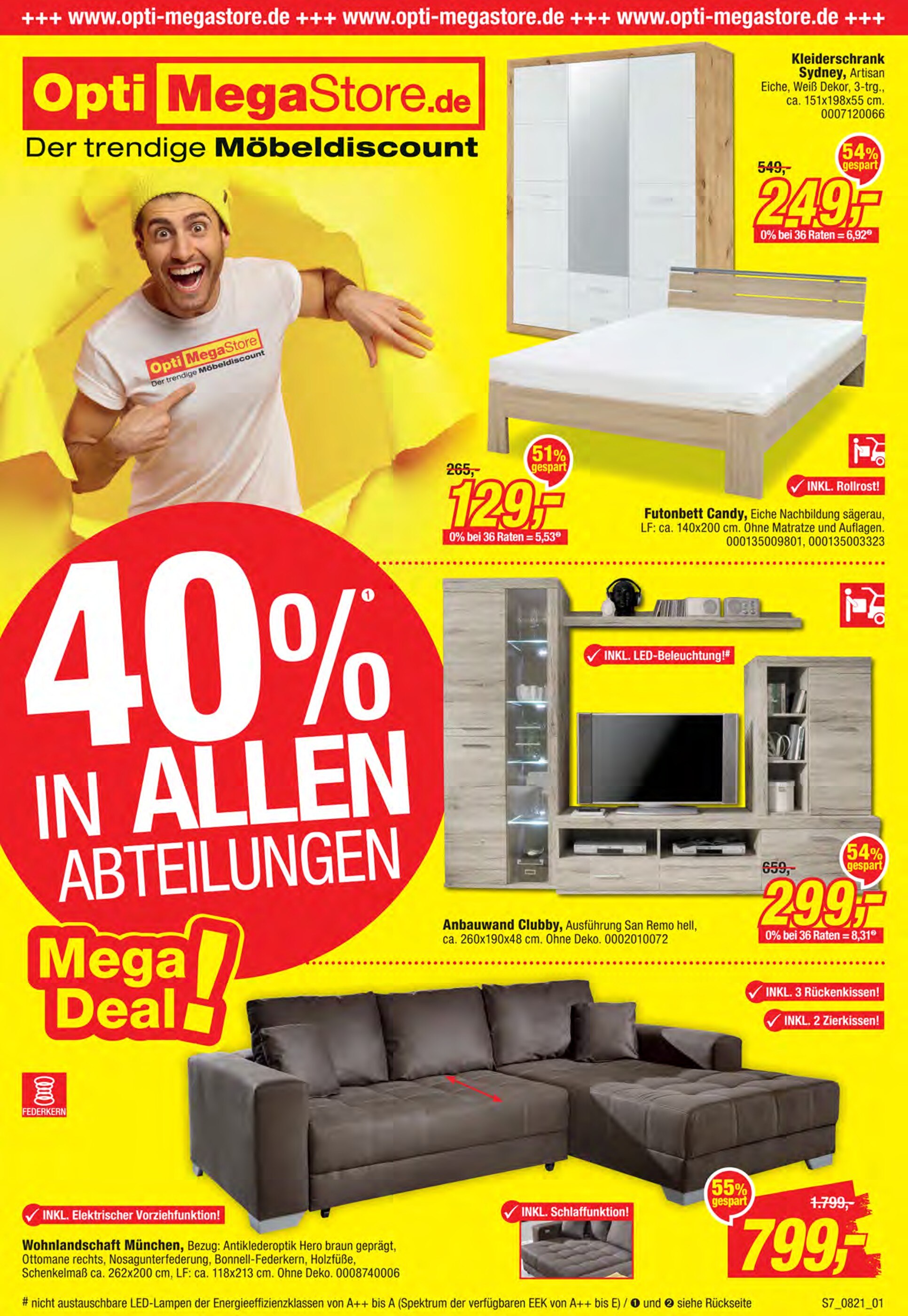 Opti-Megastore Prospekt für Bremerhaven mit 20 Seiten Opti-Megastore Prospekt für Bremerhaven: "40% IN ALLEN ABTEILUNGEN!", 20 Seiten, 28.08.2021 - 18.09.2021