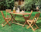 Set pliant 5 pieces en bois à 129,99 € dans le catalogue Intermarché