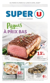 Promotion Poisson dans le prospectus Super U, valable du 31/03/2026 au 06/04/2026 Promo Poisson dans le catalogue Super U du moment à la page 1