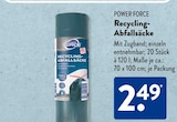 Recycling-Abfallsäcke von Power Force im aktuellen ALDI SÜD Prospekt für 2,49 €