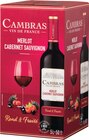 Vin de France Merlot Cabernet Sauvignon Rouge - CAMBRAS - Intermarché Contact à Nancy Vin de France Merlot Cabernet Sauvignon Rouge - CAMBRAS en promo chez Intermarché Contact Nancy à 9,73 €