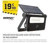 Promo Projecteur solaire avec détecteur de mouvement à 19,90 € dans le catalogue Tout Faire à Bletterans