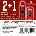 Deospray oder -stick Angebote von Old Spice bei GLOBUS Koblenz für 3,29 €