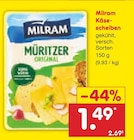 Käsescheiben von Milram für 1,49 € bei Netto Marken-Discount im Angebot Käsescheiben von Milram im aktuellen Netto Marken-Discount Prospekt