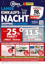 Möbel & Einrichtung Prospekt von Wohn Schick in Fluorn-Winzeln Aktueller Wohn Schick Möbel & Einrichtung Prospekt für Fluorn-Winzeln: KNALLER-ANGEBOTE mit 2} Seiten, 18.10.2025 - 19.10.2025