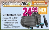 Textilschlauch-Set von for q für 24,99 € bei Hornbach im Angebot Textilschlauch-Set von for q im aktuellen Hornbach Prospekt
