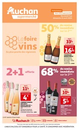 Prospectus Auchan Supermarché à Fontaine-Lavaganne, "La foire aux vins", 4 pages, 09/04/2024 - 21/04/2024