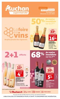 Prospectus Auchan Supermarché à Lyon, "La foire aux vins", 4 pages de promos valables du 09/04/2024 au 21/04/2024