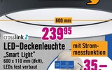 LED-Deckenleuchte „Smart Light“ von crosslink.z im aktuellen Hornbach Prospekt für 239,95 €