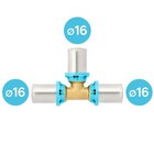 Té pour tuyau multicouche à sertir D.16 mm - EQUATION à 5,60 € dans le catalogue LEROY MERLIN