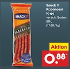 Kabanossi to go von Snack It für 0,88 € bei Netto Marken-Discount im Angebot Kabanossi to go von Snack It im aktuellen Netto Marken-Discount Prospekt