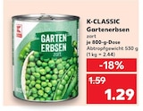 Gartenerbsen im Angebot bei Kaufland in Kassel Gartenerbsen Angebote von K-CLASSIC bei Kaufland Kassel für 1,29 €