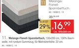 Melange-Flanell-Spannbettuch Angebote bei Zurbrüggen Gladbeck für 16,99 €