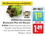 Herzstücke Blattsalat-Mix mit Wurzelballen bei EDEKA im Appenweier Prospekt für 1,11 €