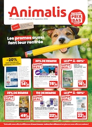 Prospectus Jardineries & Animaleries Animalis en cours, Les promos aussi font leur rentrée, 12 pages, 24/08/2026 - 13/09/2026 Catalogue Jardineries & Animaleries Animalis en cours à Bouguenais et alentours, Les promos aussi font leur rentrée, 12 pages, 24/08/2026 - 13/09/2026