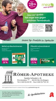 mea - meine apotheke Prospekt der Woche "Unsere September-Angebote" Seite 1, 01.09.2025 bis 30.09.2025 für Saarbrücken Aktueller mea - meine apotheke Prospekt "Unsere September-Angebote" Seite 1 von 4 Seiten für Saarbrücken