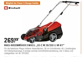 Aktuelles Akku-Rasenmäher „GE-C M 36/350 Li M Kit“ Angebot bei OBI in Bonn ab 269,99 €