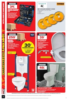 Promotion WC dans le prospectus Brico Dépôt, valable du 03/07/2026 au 16/07/2026 Promo WC dans le catalogue Brico Dépôt du moment à la page 14