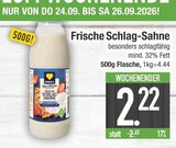 Frische Schlag-Sahne  im aktuellen EDEKA Prospekt für 2,22 €
