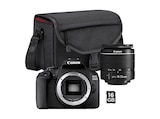 EOS 2000D Kit + Tasche SB130 und Speicherkarte SD 16GB Spiegelreflexkamera, 24,1 Megapixel, 18-55 mm Objektiv (EF-S), WLAN, Schwarz von CANON im aktuellen MediaMarkt Saturn Prospekt für 519,99 €