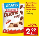 Aktuelles Bueno Minis oder Kinder Scho- kolade Minis Angebot bei Netto Marken-Discount in Krefeld ab 2,22 €