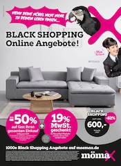 Aktueller mömax Prospekt mit Couch, "BLACK SHOPPING", Seite 1